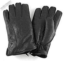 Зимние кожаные перчатки меховые