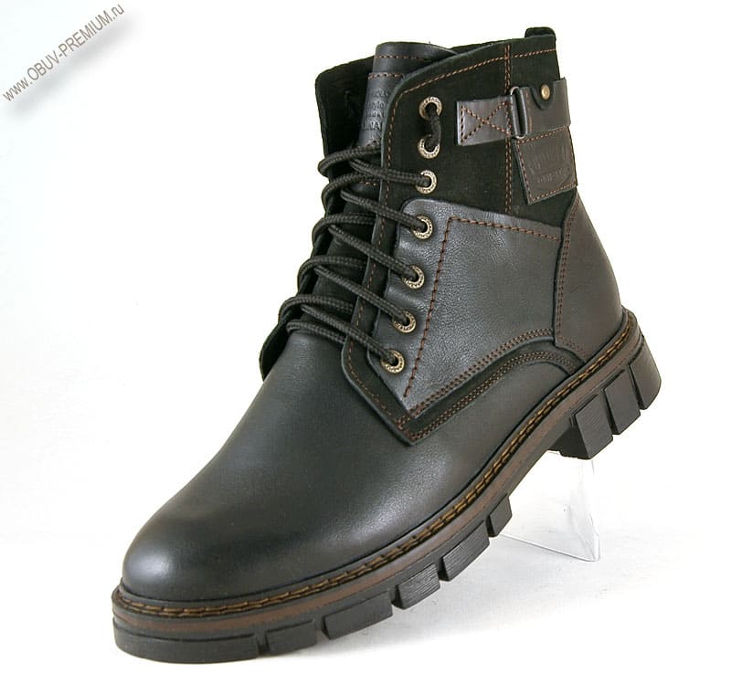 Купить зимние кожаные мужские ботинки Rooman - доставка с примеркой