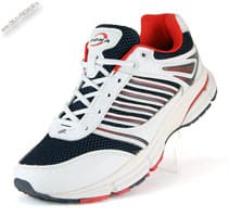 Бело-красные кроссовки «Bona»